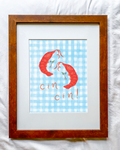 Cin Cin Shrimps on Blue Gingham!