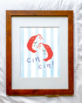 Cin Cin Shrimps on Blue Stripes!