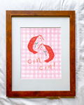 Cin Cin Shrimps on Pink Gingham!