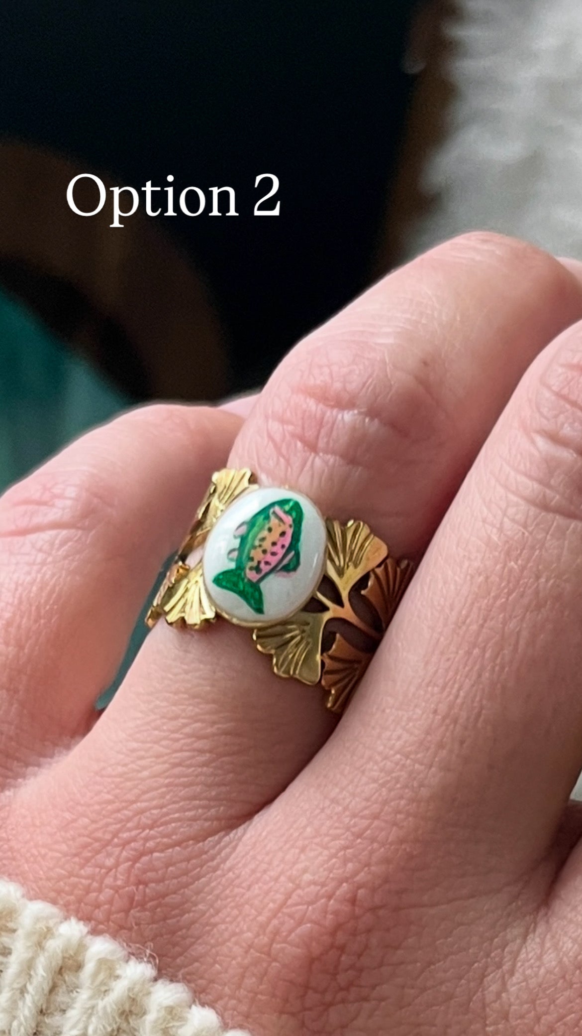 Trout Ring with white background