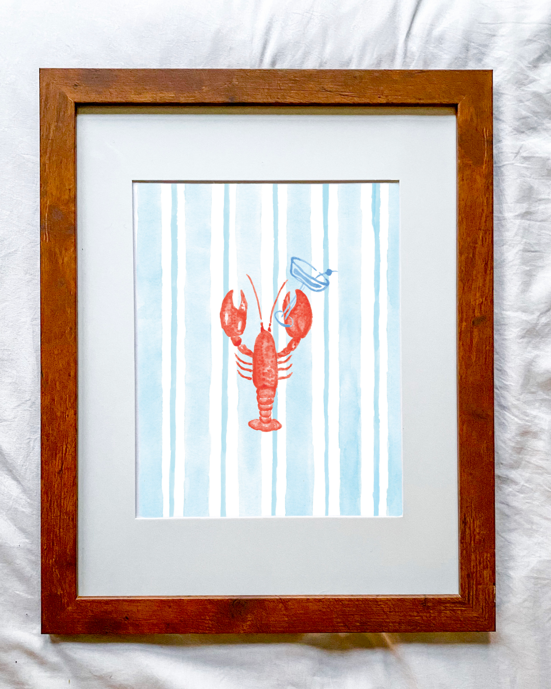 Blue Stripe Lobster Tini Print!
