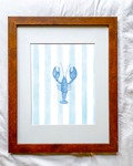 Blue Stripe Lobster Print!