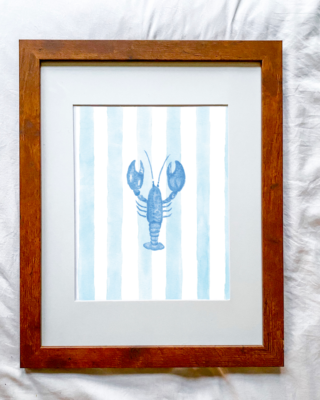 Blue Stripe Lobster Print!