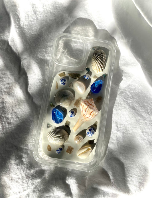 Blue Scheme Seashell Mosaic Phone Case