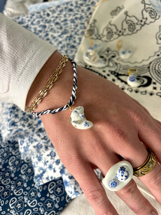 Blue and White Moon Blue Bracelet