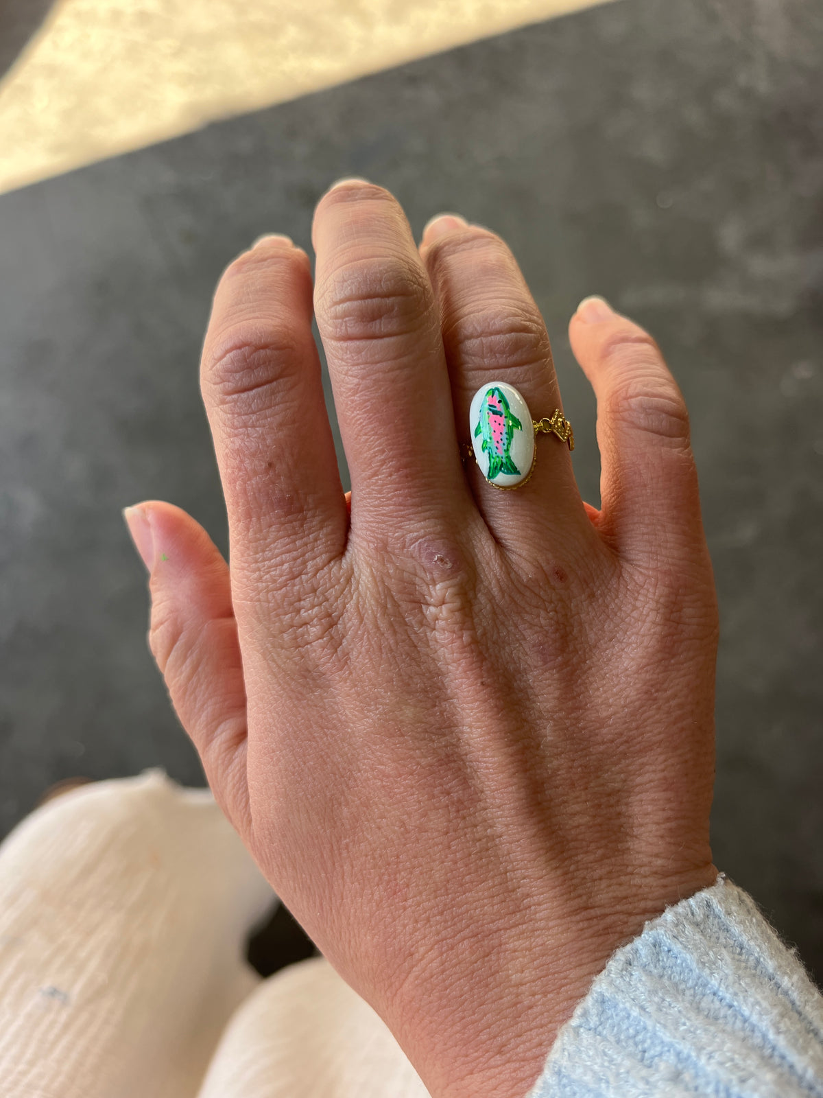 Trout Ring with white background