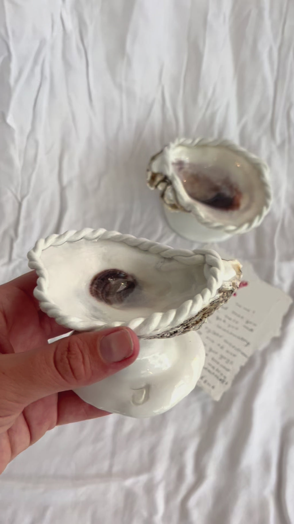 Oyster Shell Coup Glass with optional inscription